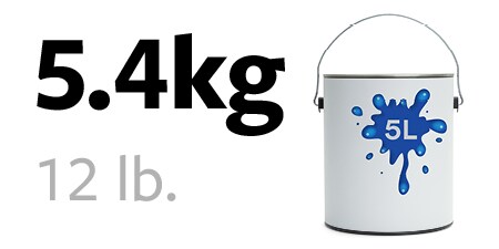 5,4 kg:n maalipurkki
