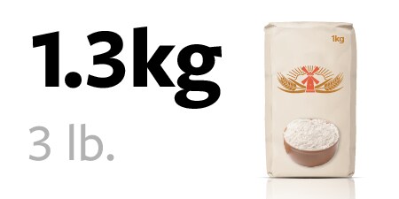 1,3 kg:n jauhopussi
